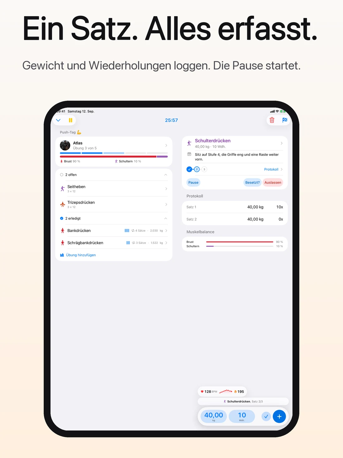 Dein laufendes Training auf dem iPad