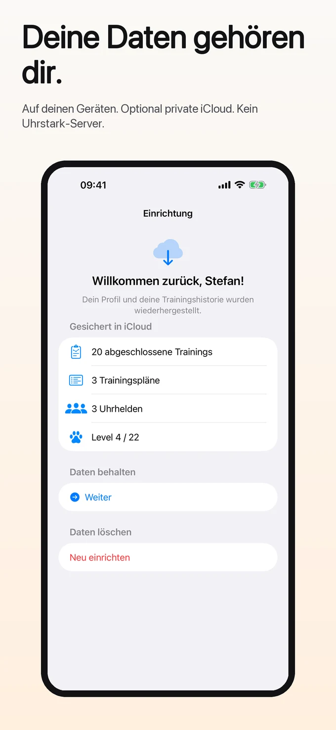 Deine Daten und iCloud